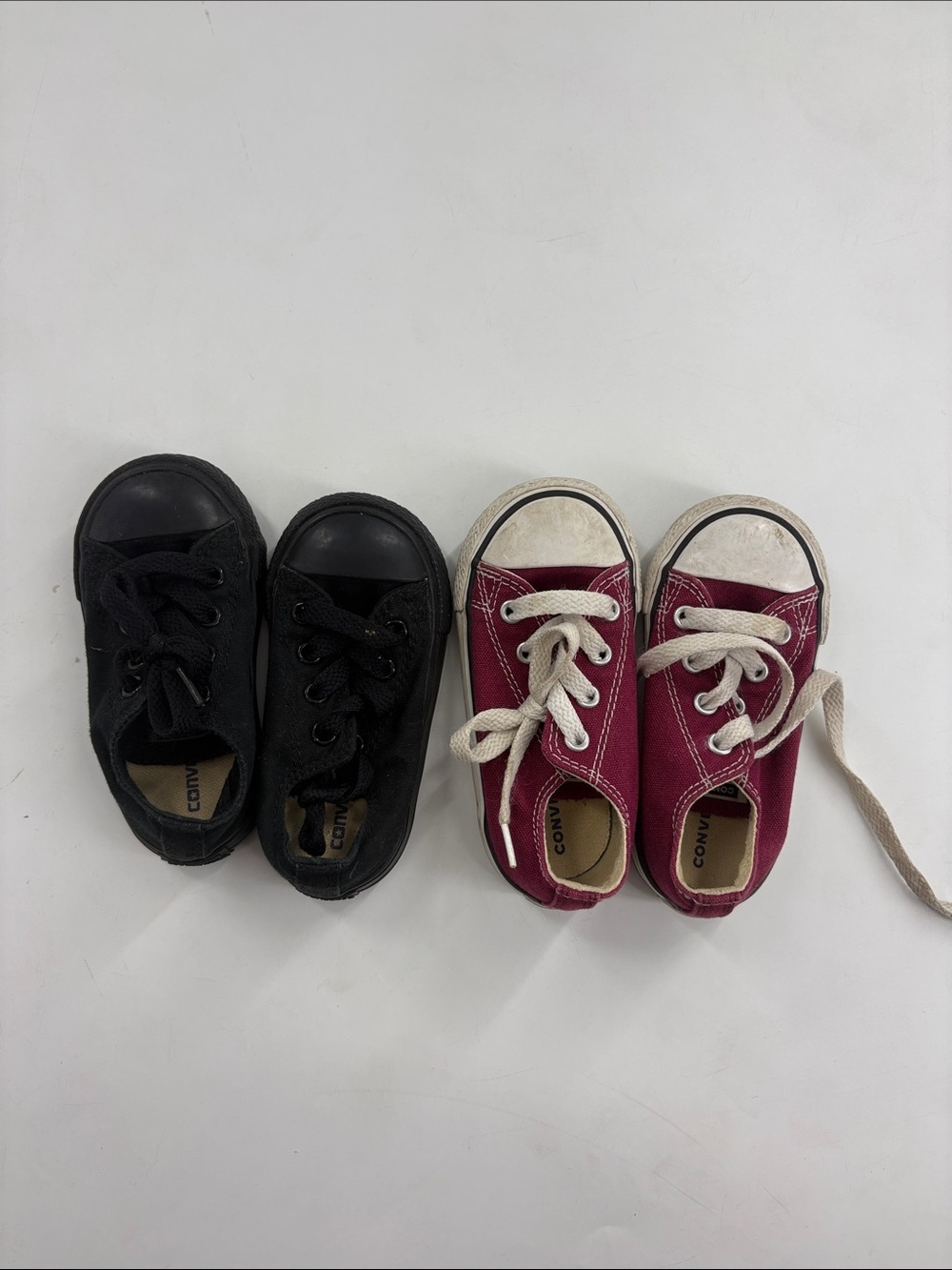 Converse baby Canvas Sneakers – Black Sz 5 & Burgundy Sz 6